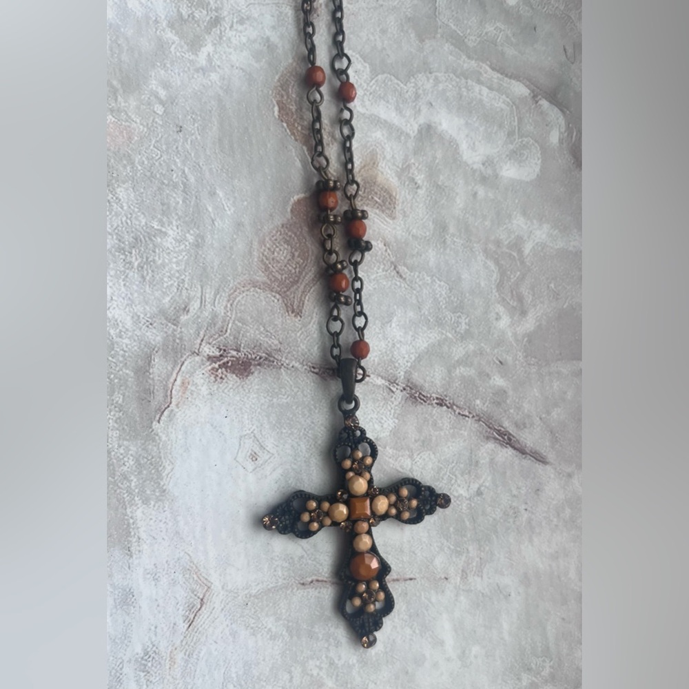 Cross necklace, costume jewelry